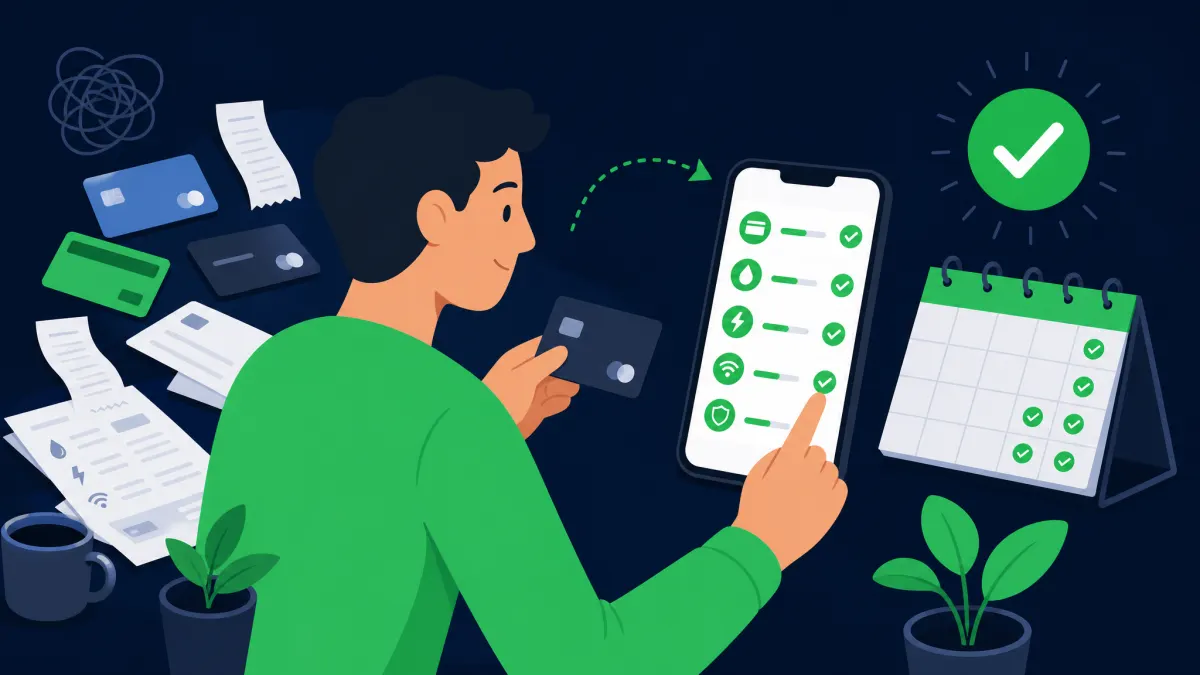 Persona en México organizando sus deudas con tarjetas y un plan de pagos en el celular